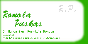 romola puskas business card